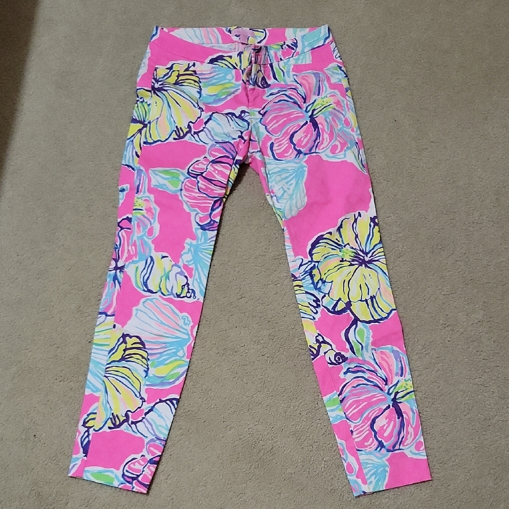 Lilly Pulitzer Pink Multicolor Floral Pants